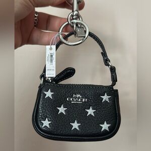 NWT！COACH MINI NOLITA BAG CHARM WITH STAR PRINT (COACH CW542)
